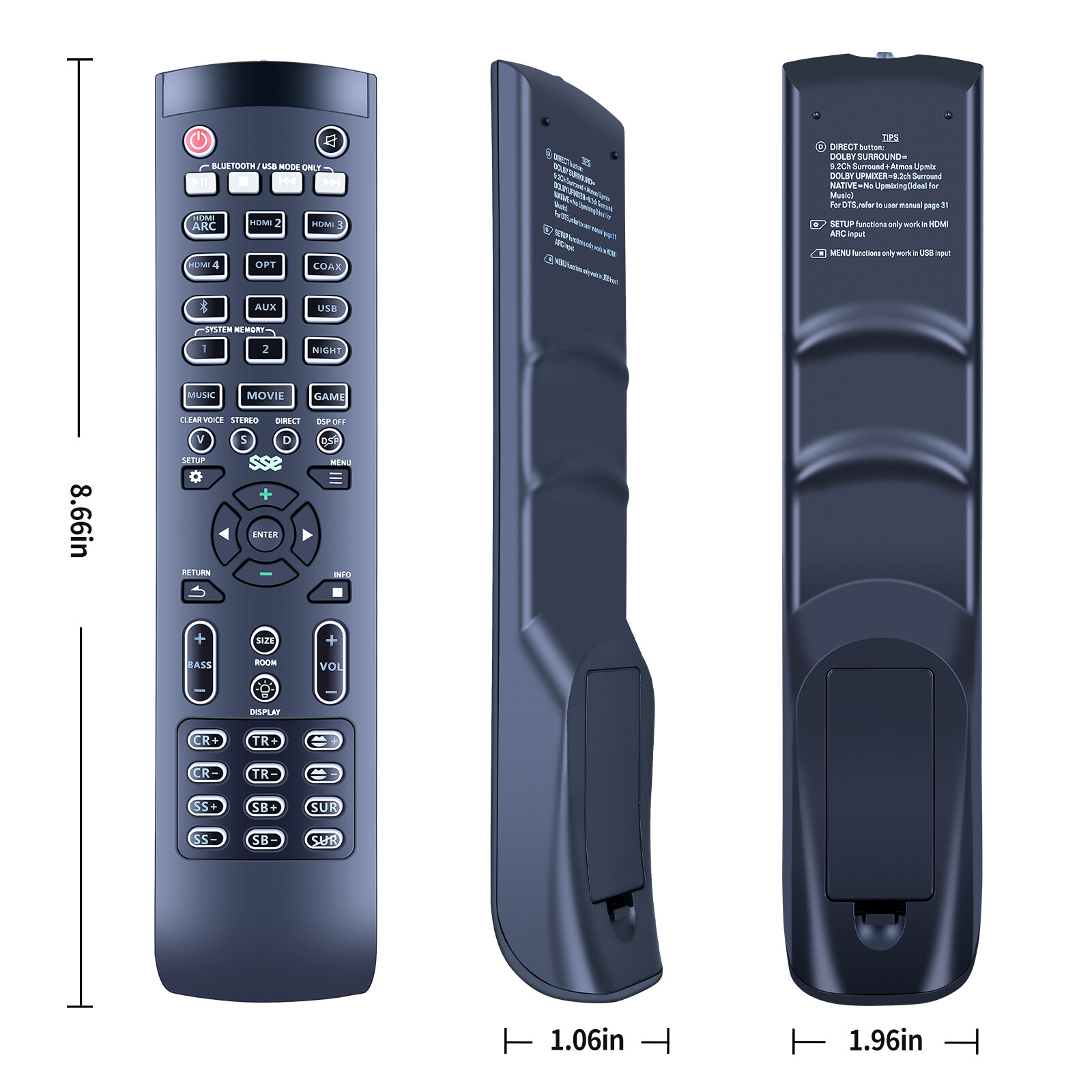 Remote Control For Nakamichi Shockwafe DTSX or SSE Soundbar -New