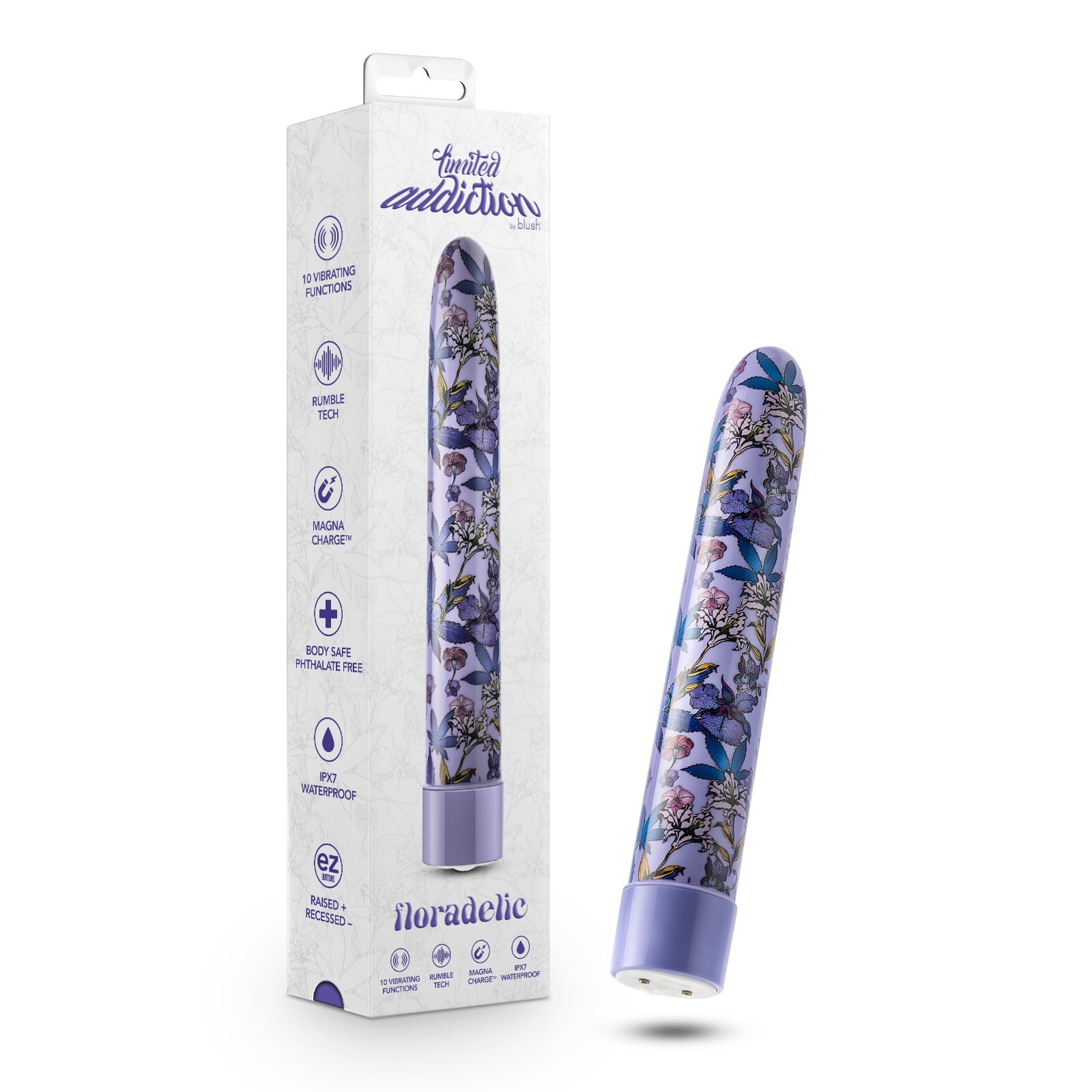 Blush Limited Addiction Floradelic Rechargeable G-Spot Vibrator Adult Sex Toy