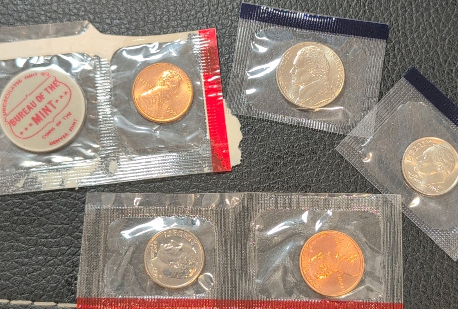 U.S. Mint Unopened Mint Uncirculated Coins Original Cellophane Pack