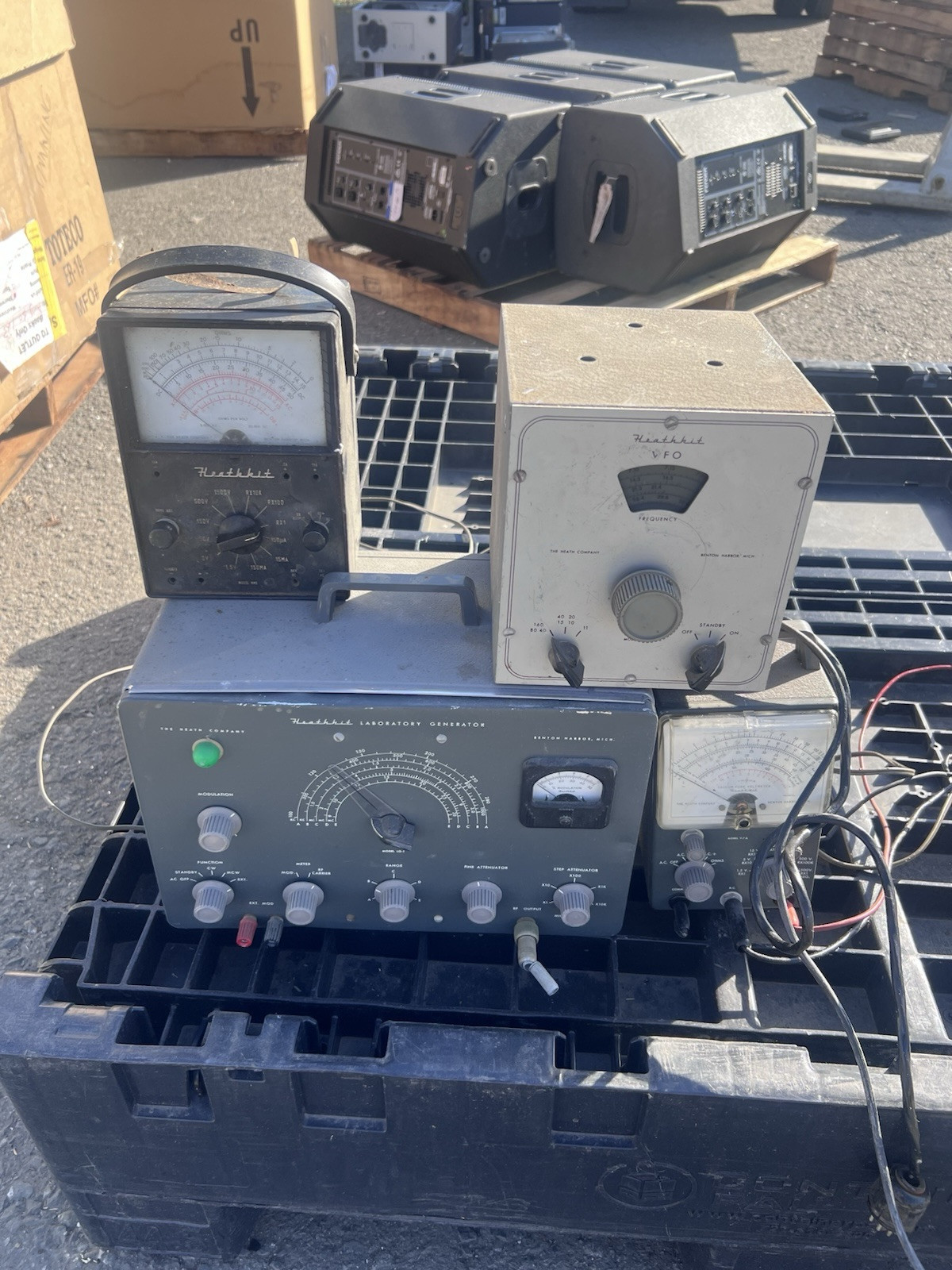Vintage Lot 4 Mixed  Heathkit's Vacuum Tube Voltmeter Generator, VFO Other AS IS