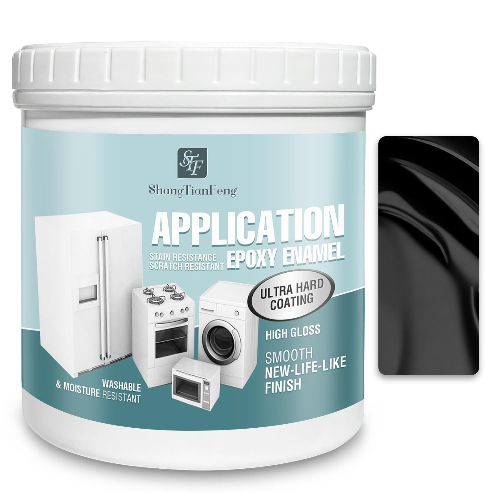 Appliance Paint - High Gloss, Durable Fast-Dry | for Ovens/Microwaves/Dishwasher