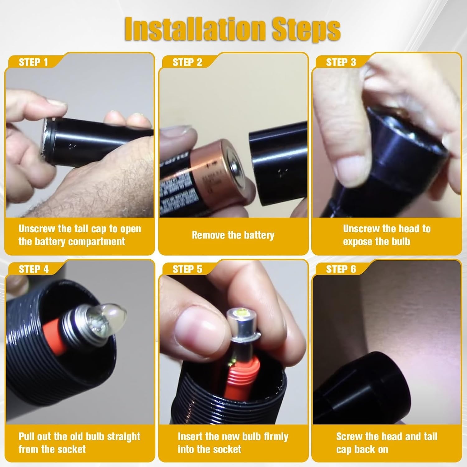 LED Conversion Kit for Maglite LED Bulb Only 2 Cells C&D Maglight Flashlights...
