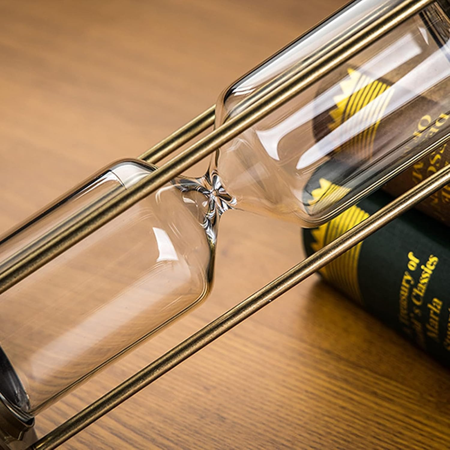Brass Frame Empty Hourglass Sand Timer for Weddings and Home Decor