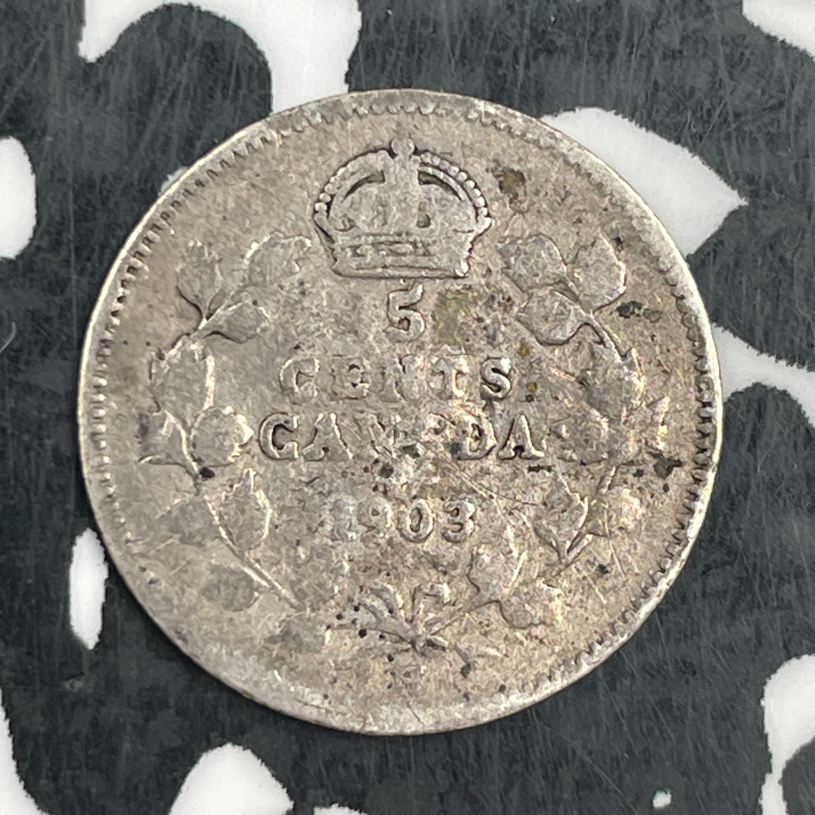 1903-H Canada 5 Cents Lot#F8612 Silver!
