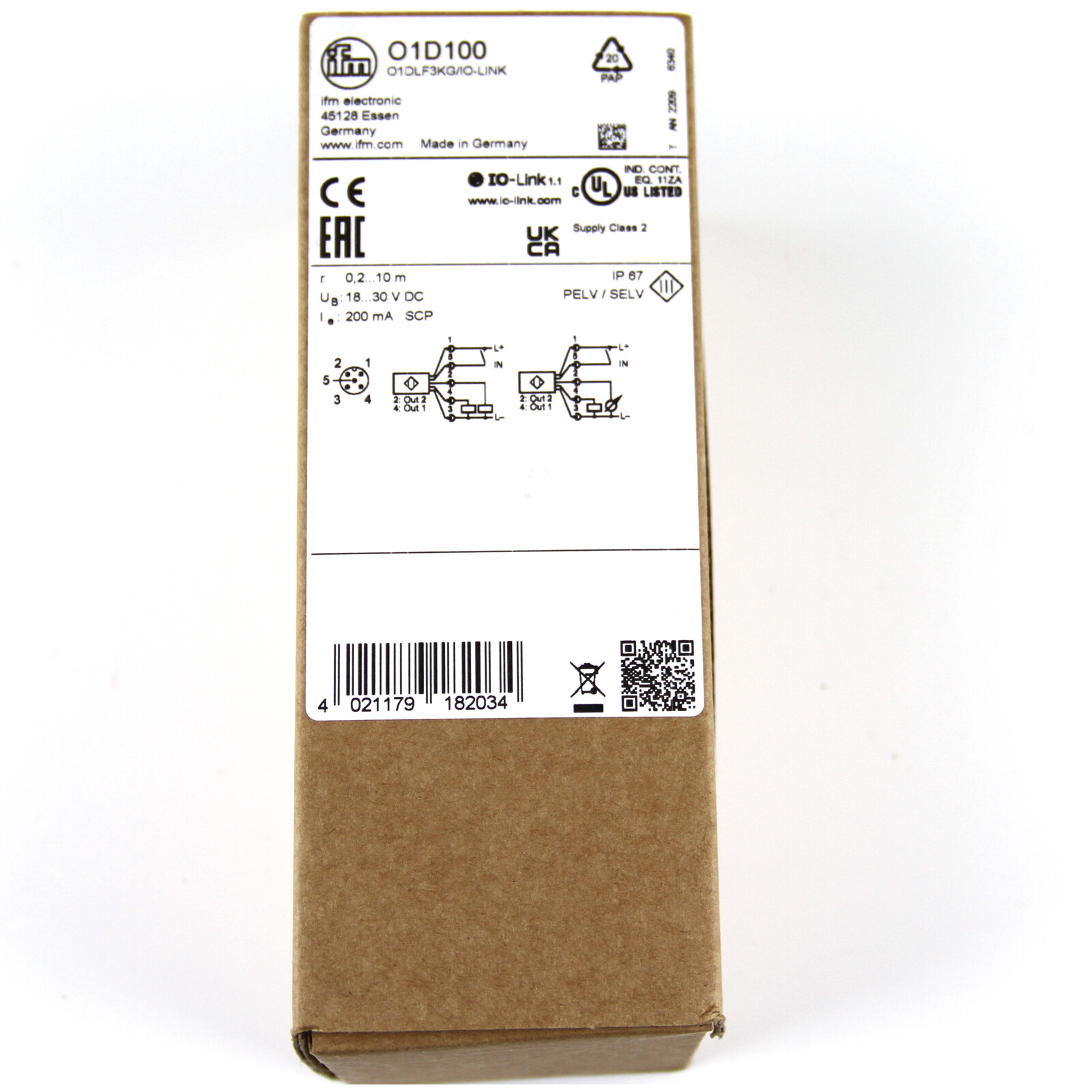 NEW IFM O1D100 O1DLF3KG Photoelectric Distance Sensor Switch