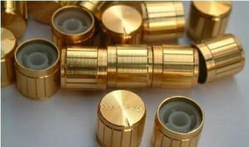 20，1/4" Split Shaft 19X17mm Gold Color Car/Boat Audio AUX Amplifier Rotary Knob