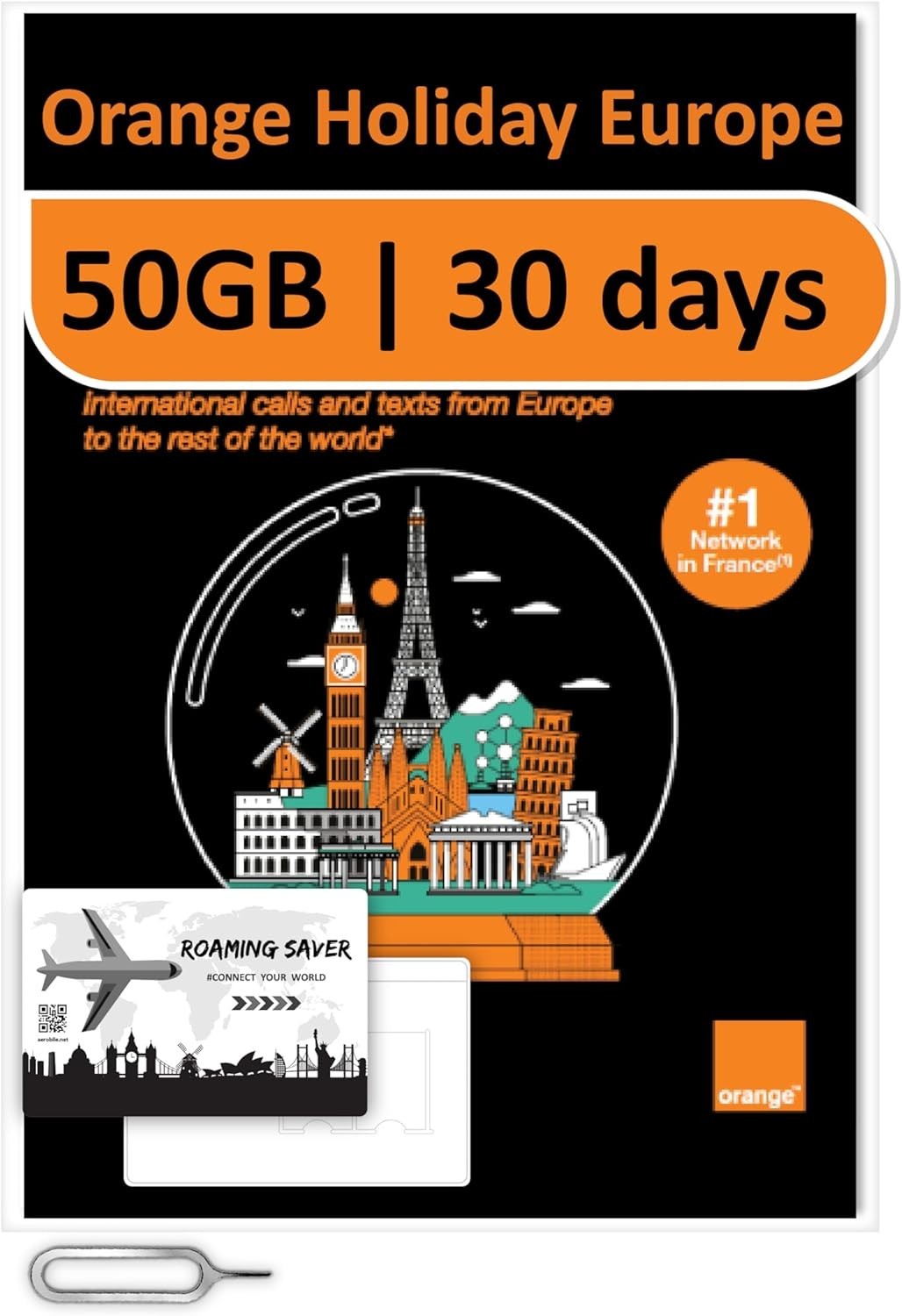Orange Holiday Prepaid Sim 50GB Internet Data | 30 Days-Use | Data tethering...