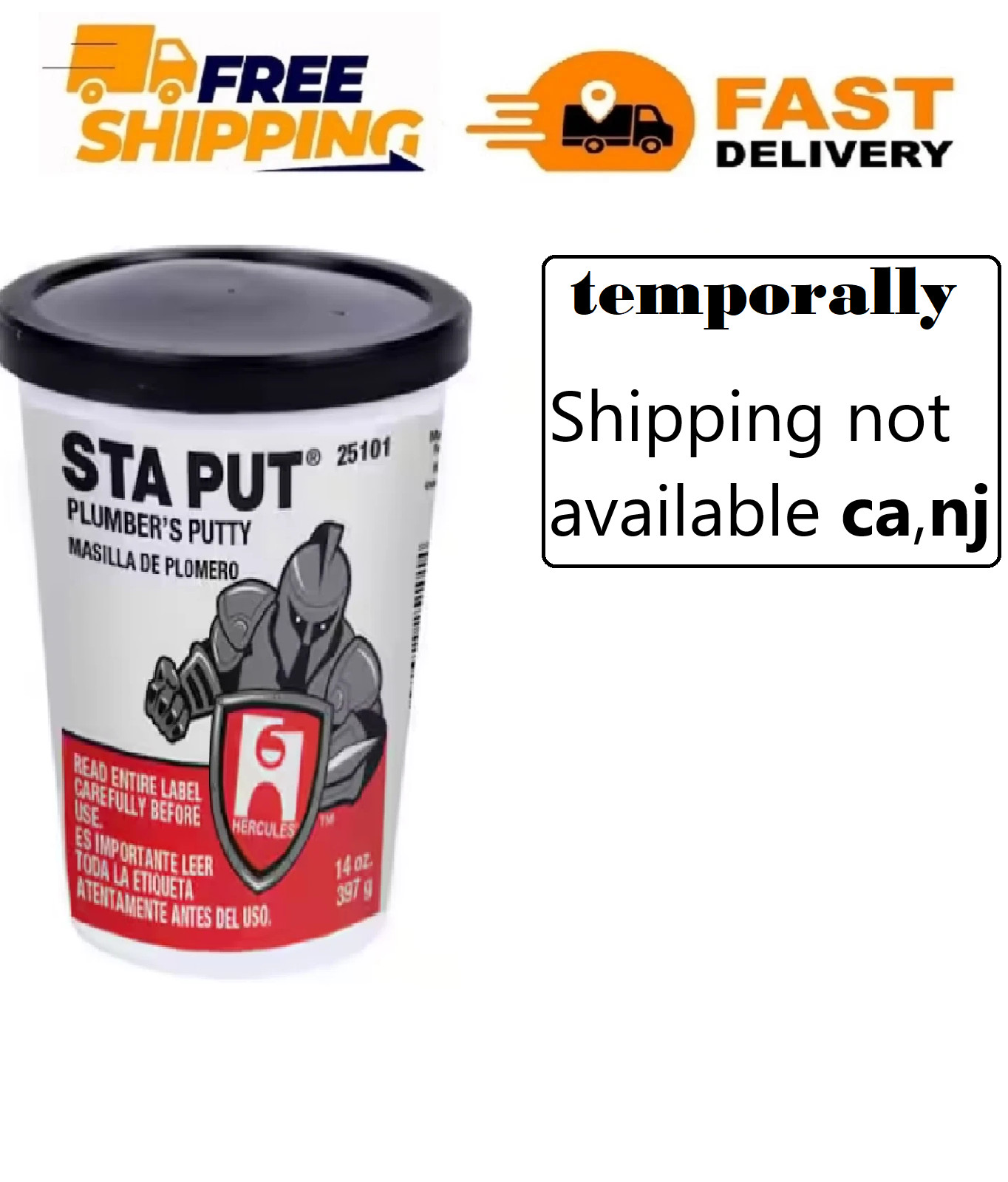 Sta-Put 14 oz. Plumber's Putty