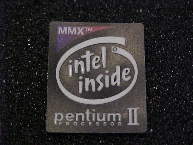INTEL PENTIUM II STICKER/DECAL (2) LAPTOP COMPUTER CASE TOWER FRAME COVER