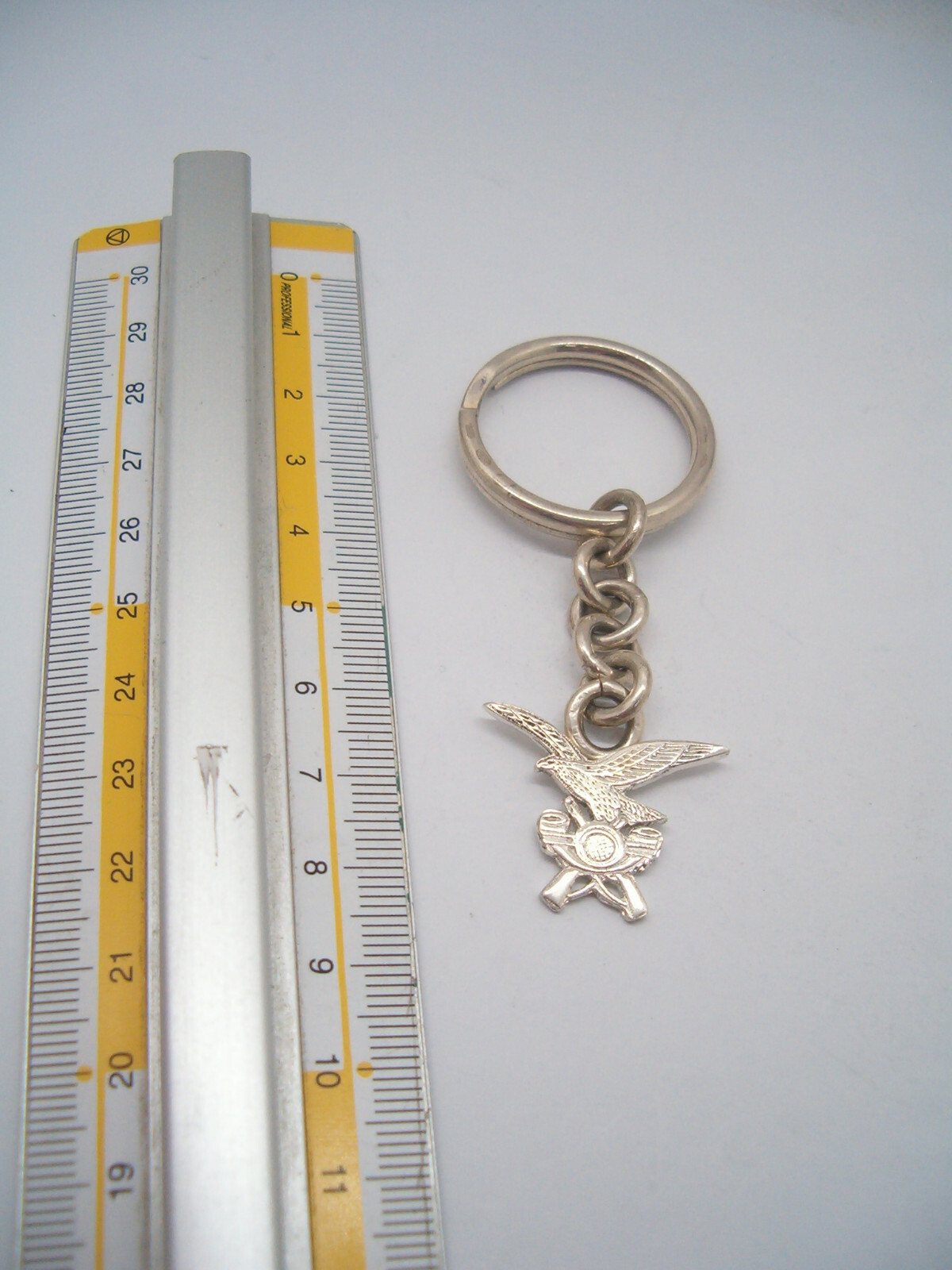 925 Silver ALPINE Badge Keychain - Army Symbol - Logo