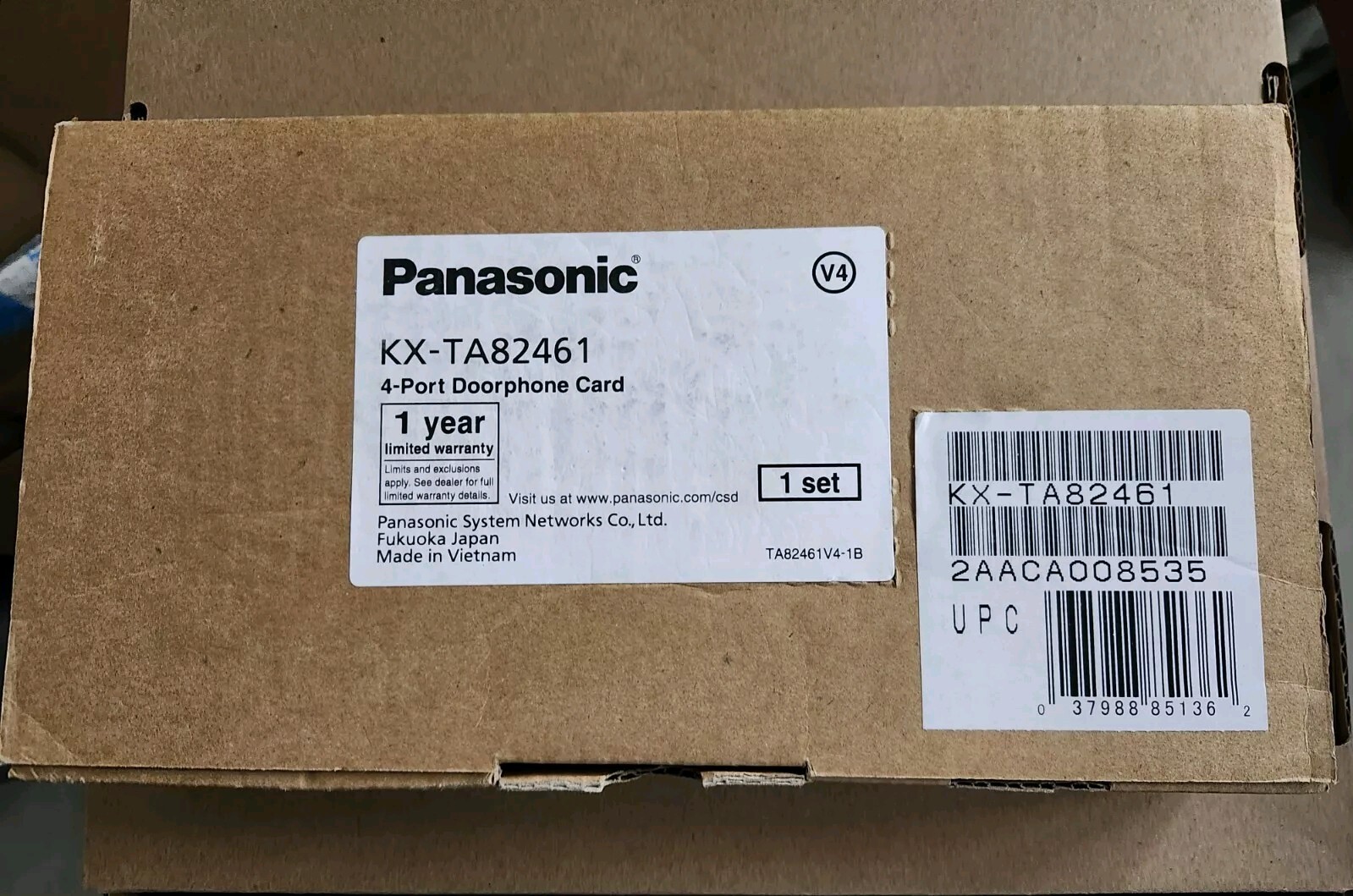 Panasonic KX-TA82461 4-Port Doorphone Card for KX-TA824 *Brand New*
