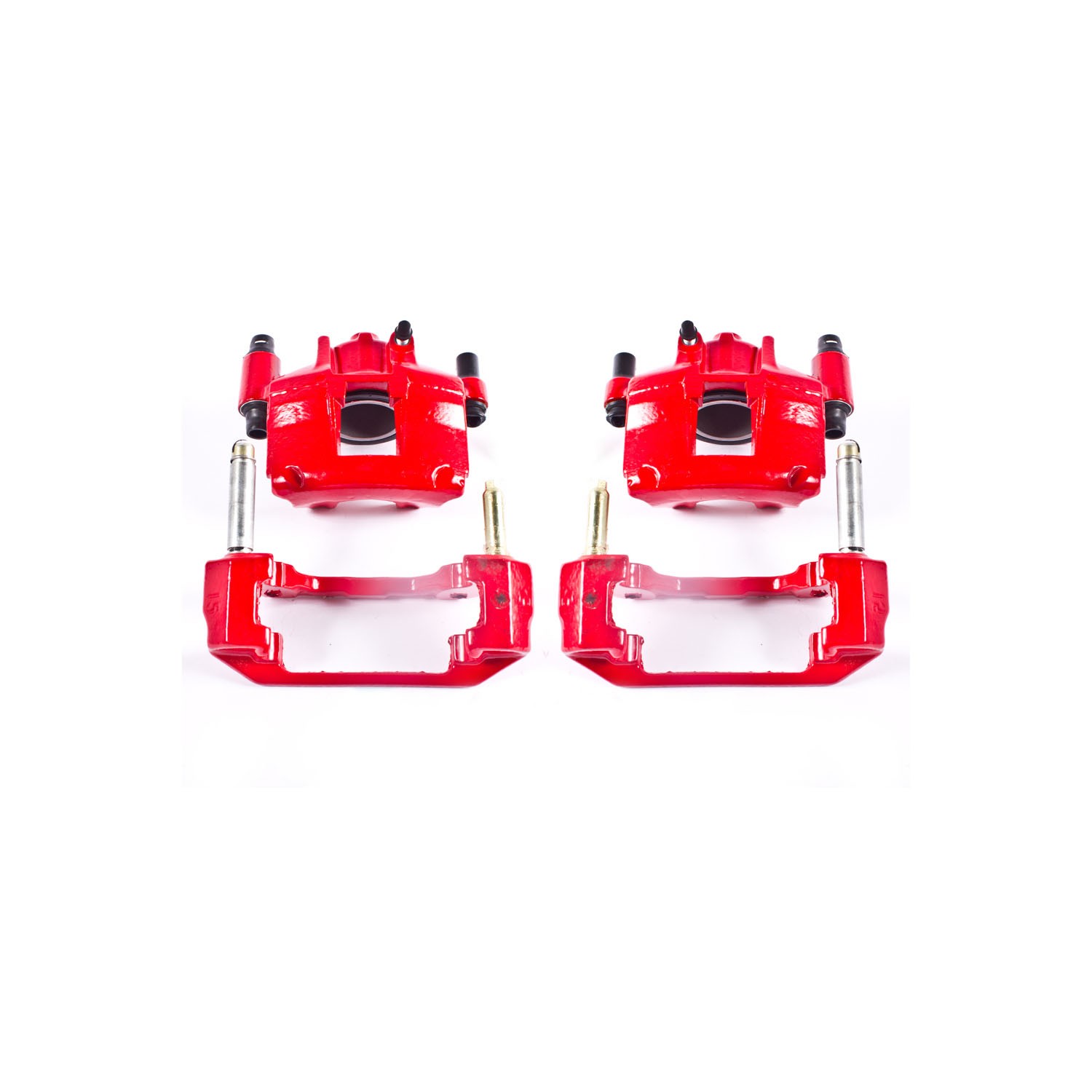 Power Stop for 94-98 Ford Mustang Front Red Calipers w/Brackets - Pair