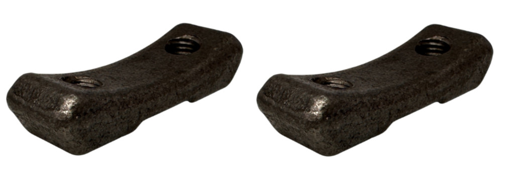 Lot of 2 NABI 6325801 Curved 2-Hole Mounting Block (1 Threaded)
