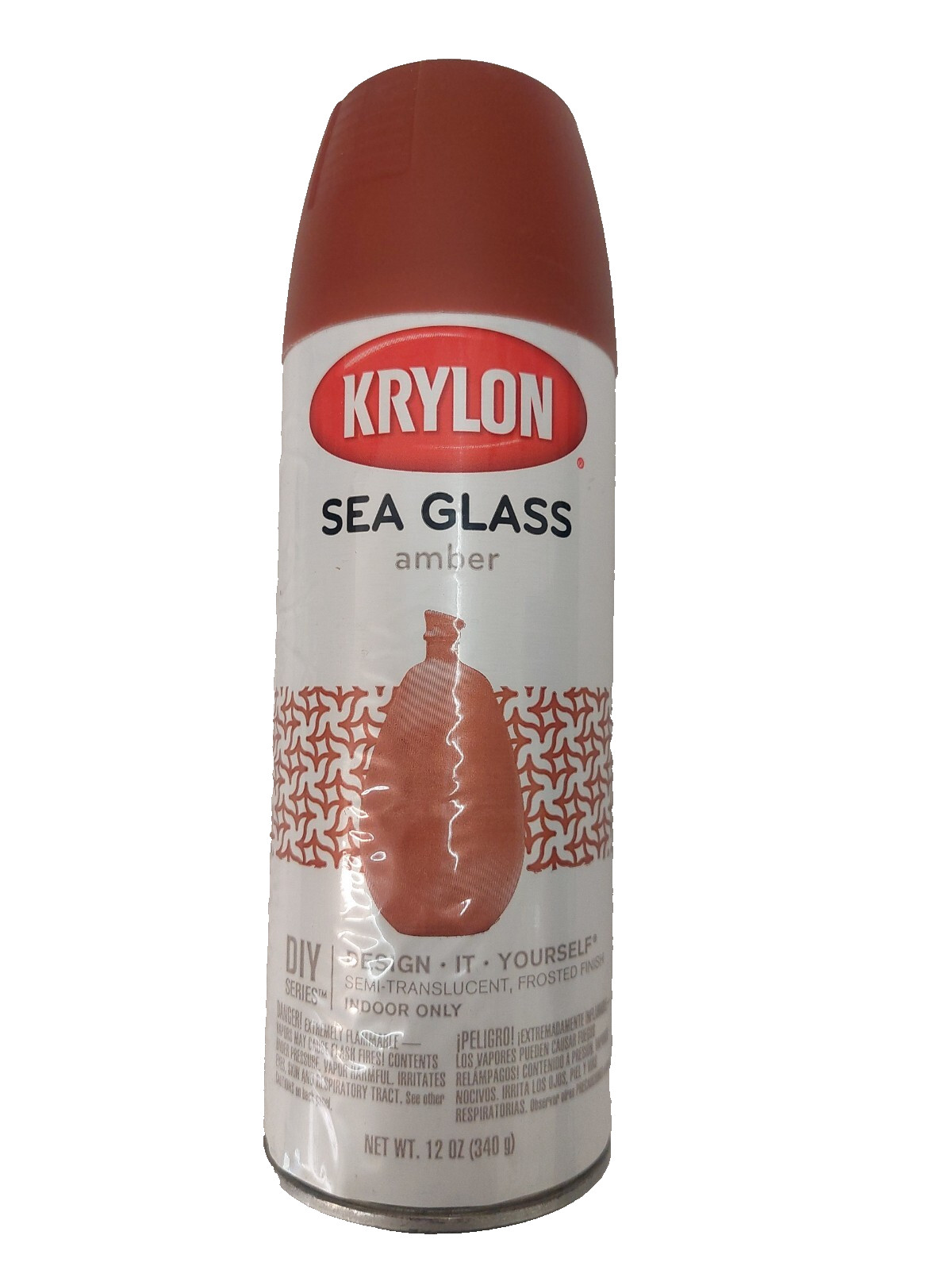 Krylon Sea Glass Spray Paint, Amber, 12 Ounce New