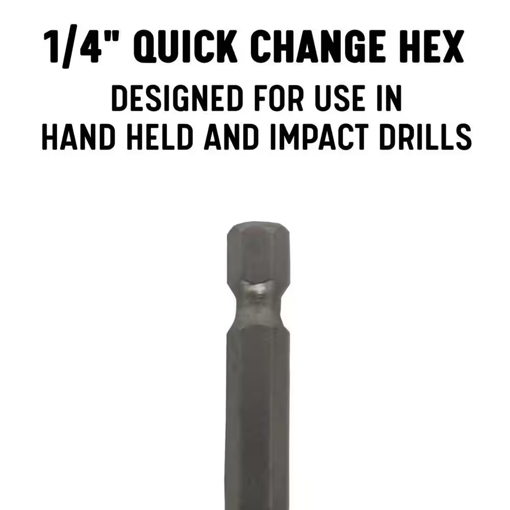 1/8 In. Quick Change Drill Bit with Hex Shank (12-Pieces)
