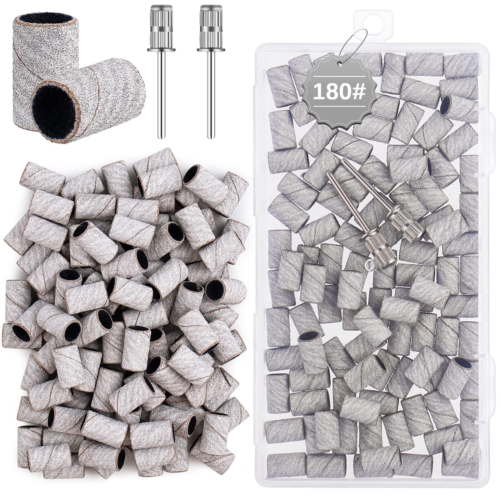 Sanding Bands for Nail Drill 180 Grit Sanding Bands Nail Drill Bits 100 Pcs Fine