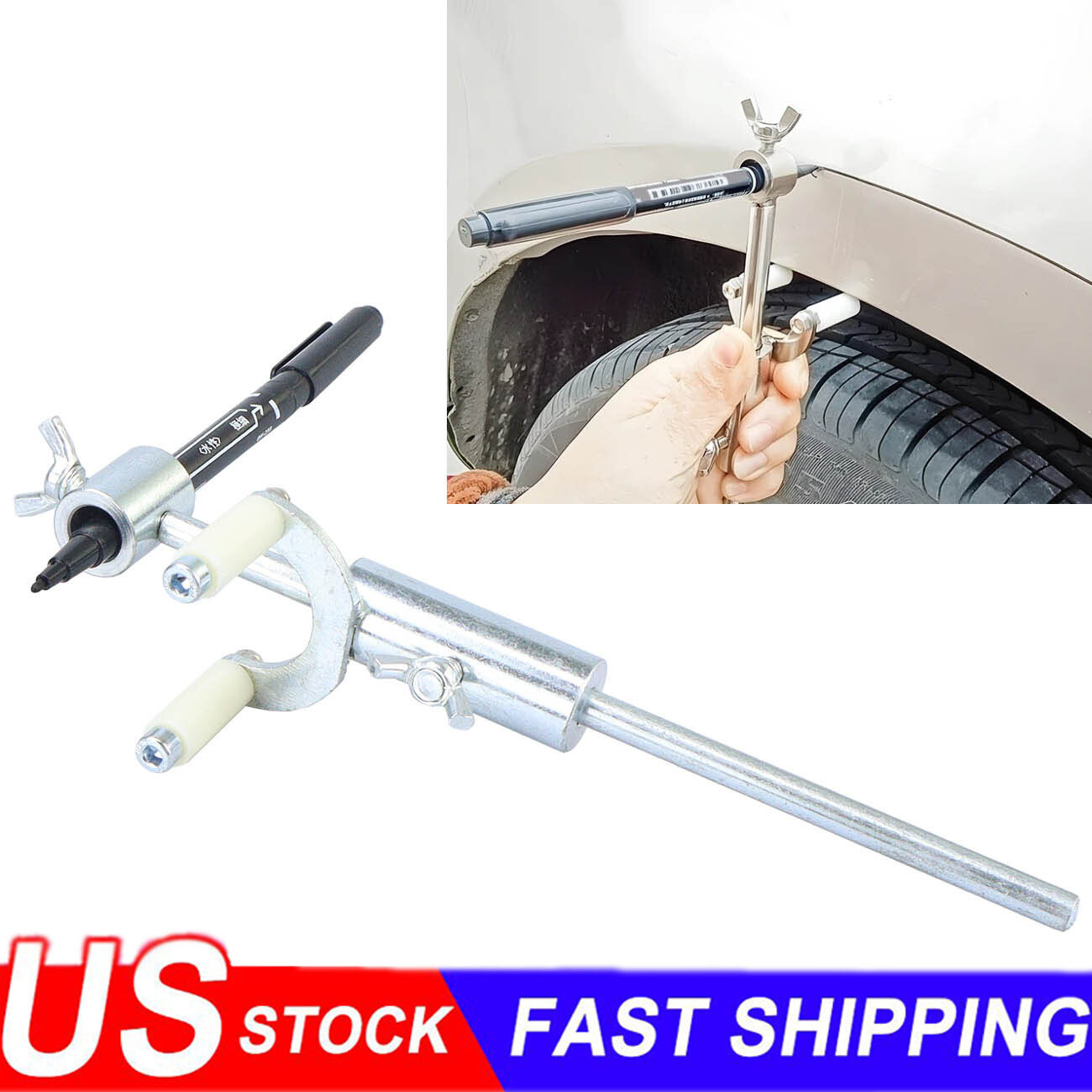 Automotive Dent Repair Wheel Arch Car Body Line Marking Tool Adjustable Range