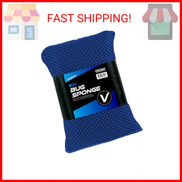 VIKING Mesh Bug Sponge, Car Wash Sponge for Cleaning Bugs and Tar, Colors Vary,