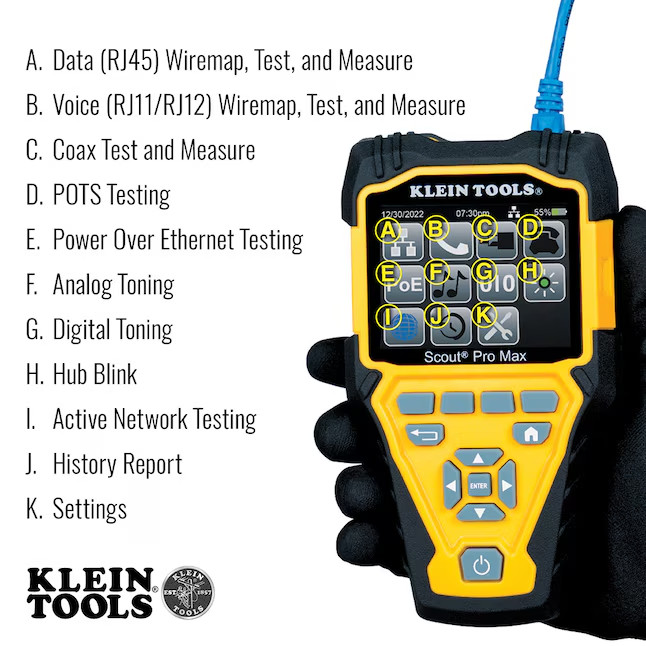 Klein Tools Scout Pro Max Network Cable Tester With Remote Set- NO SHIP CA