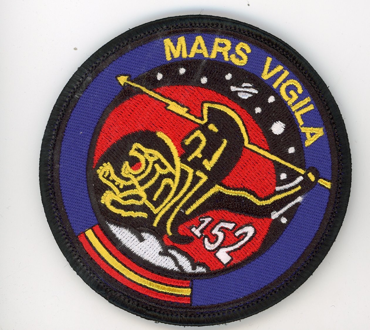 PATCH SPAIN ZARAGOZA AFB F/A-18 HORNET 152nd SQDN MARS VEL BACK PARCHE