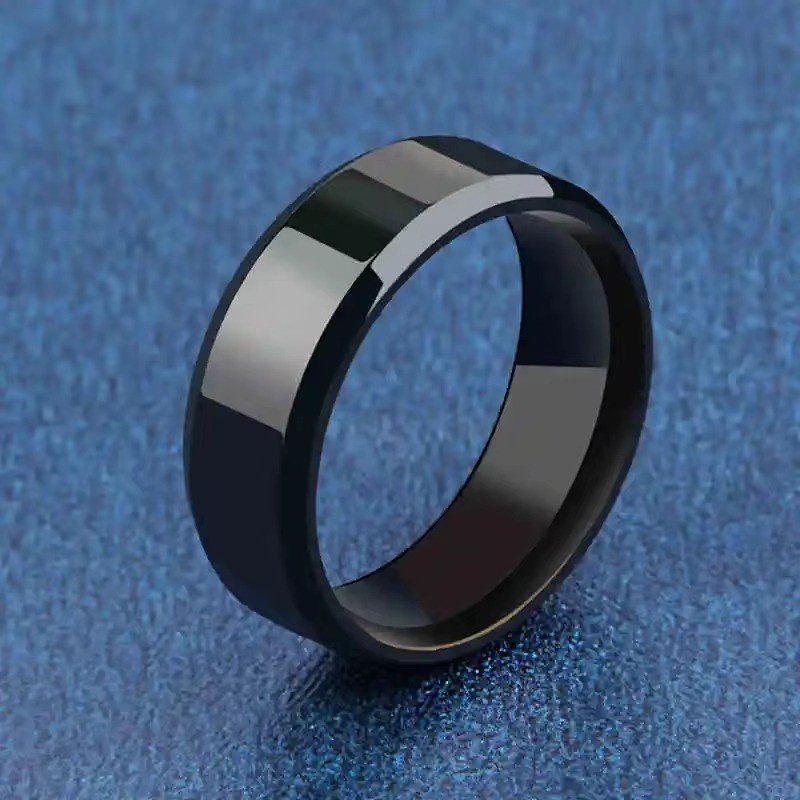Titanium Stainless Steel 8mm Brushed Finish Men Women Wedding Band Comfort Ring
