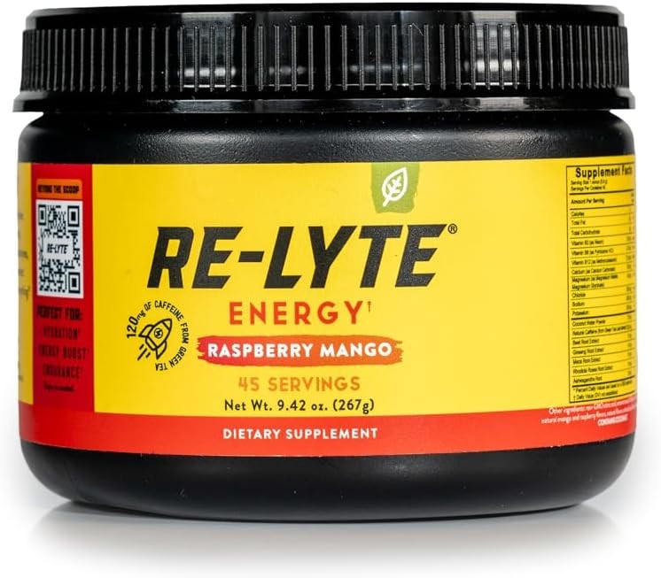 Re-Lyte Energy Electrolyte Mix, Raspberry Mango, Jar