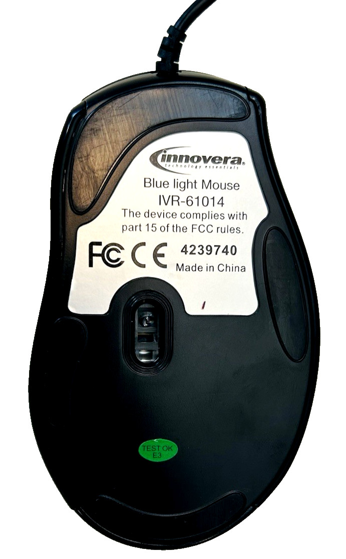 Innovera IVR-61014 Blue Light Mouse USB Wired Black