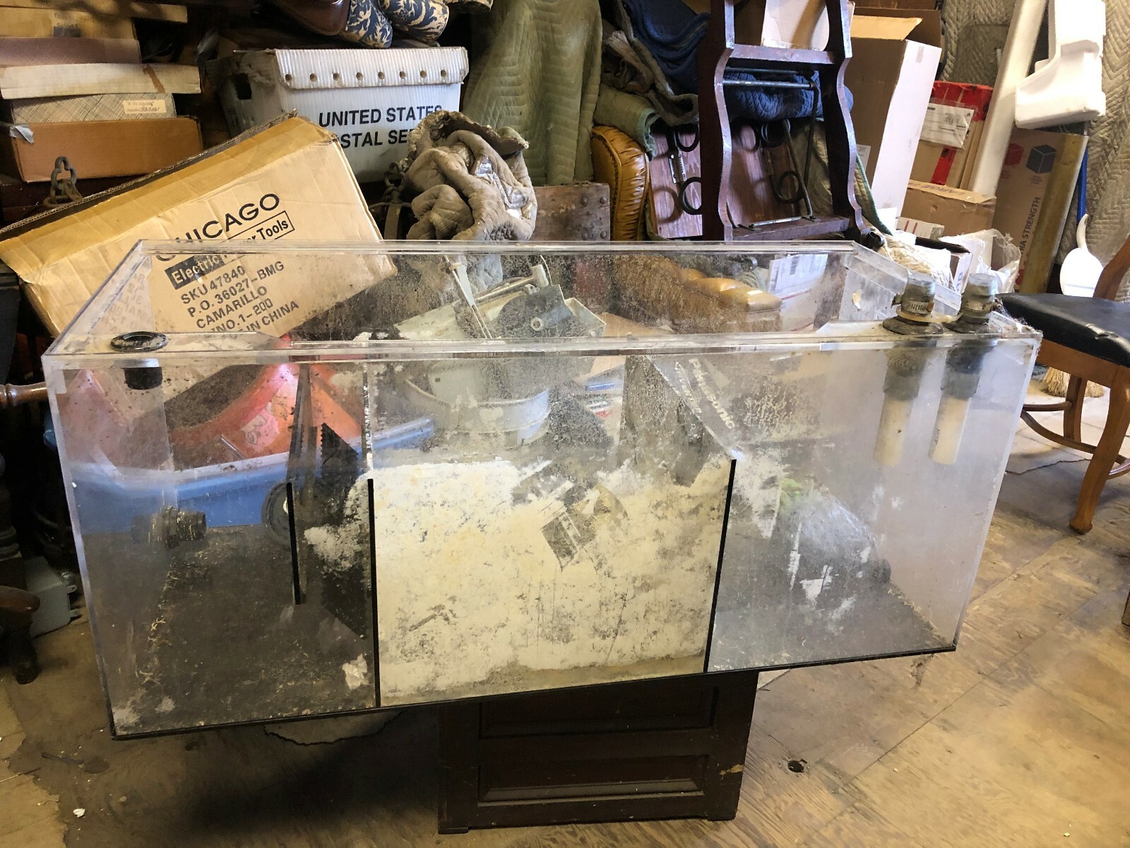 Salt Water Aquarium Tank Large Lucite 3 Chamber Sump  FrBk