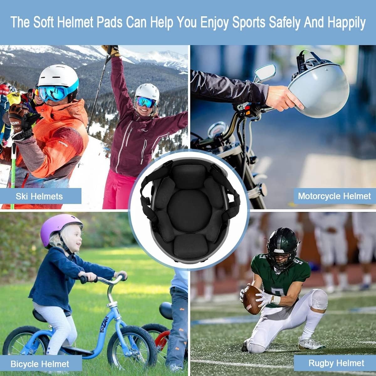 Universal Airsoft Helmet Pads, Tactical Helmet Replacement Foam Padding Kits ...