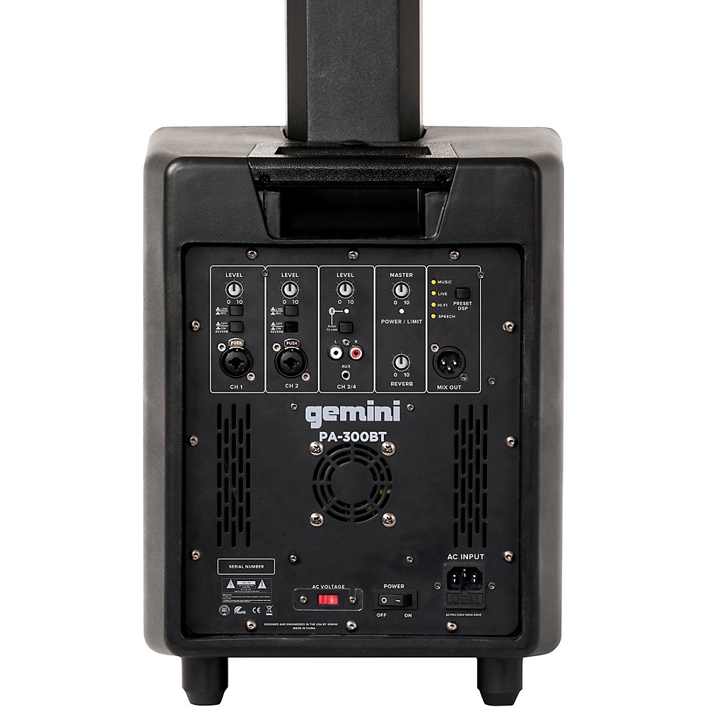 Gemini PA-300BT Portable Line Array Column PA Speaker System LN