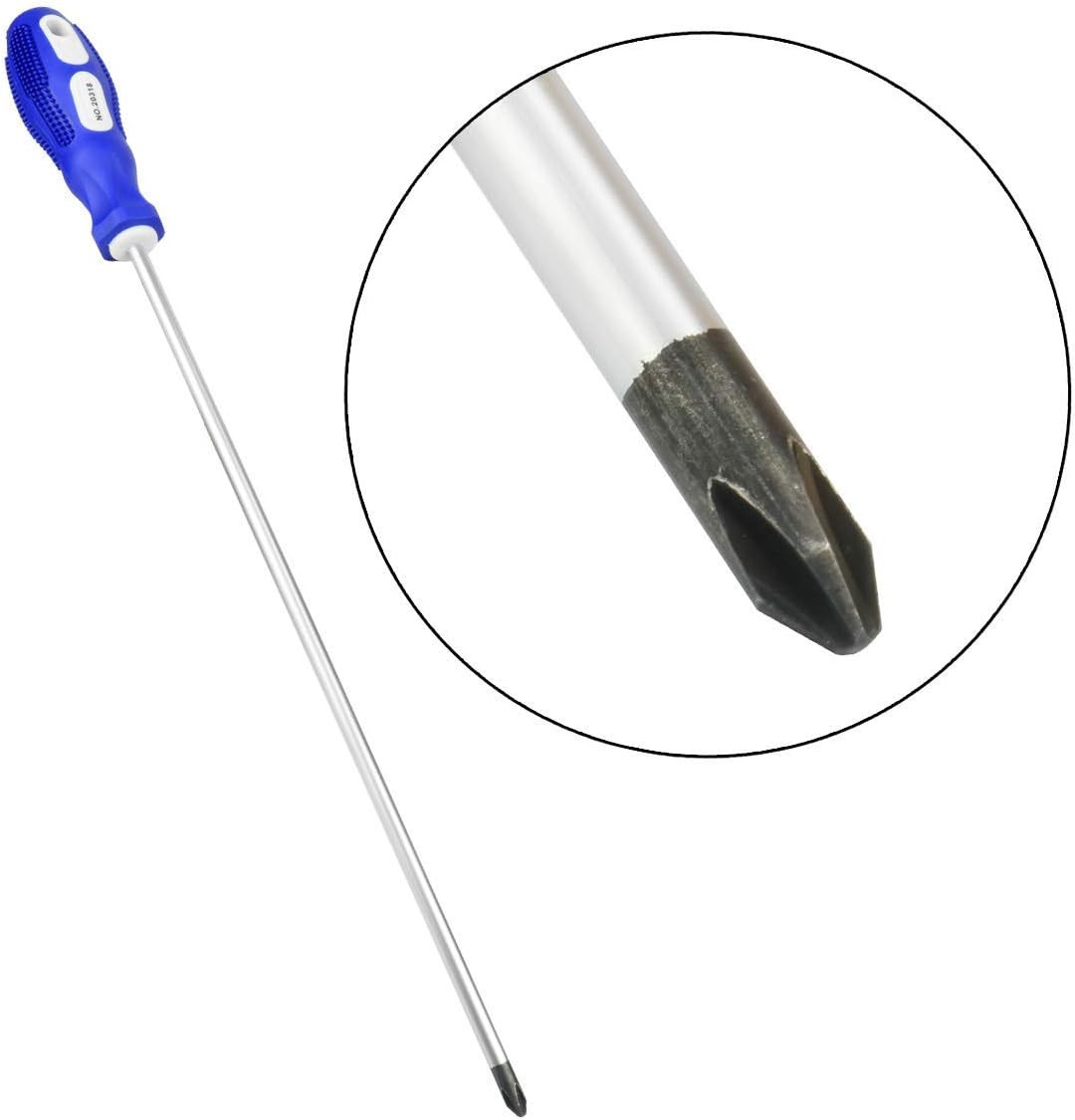 Phillips Screwdriver, 12" Long Cross-Head Screwdriver（Ph2-#2）, Magnetic