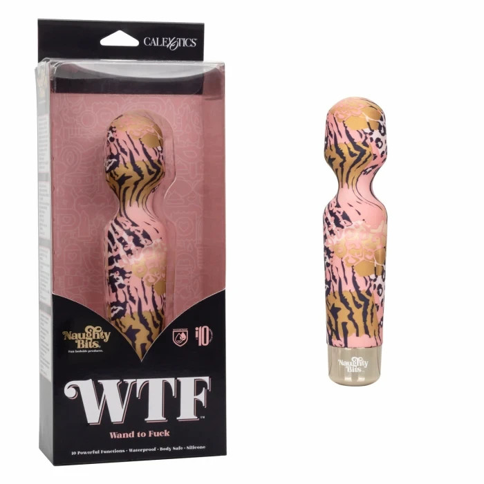 NAUGHTY BITS WTF WAND 7.5" Powerful Vibrating Wand - NEW - USES AAA BATTERIES