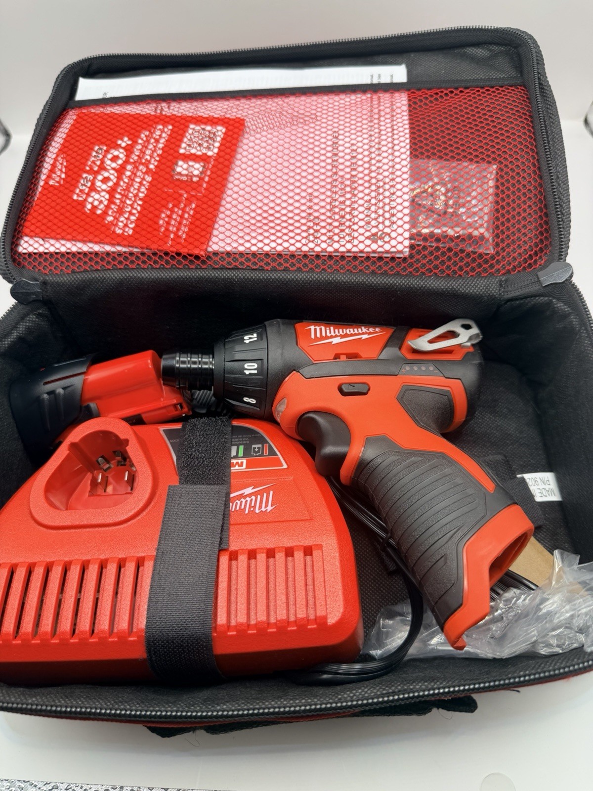 Milwaukee Tool 2401-22 M12 1/4" Hex Screwdriver, (2) Cp 1.5 Batteries, M12
