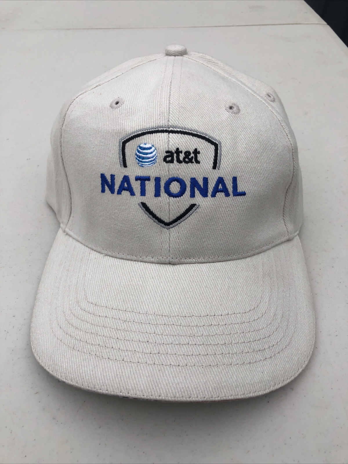 ^  Official AT&T NATIONAL Adjustable STRAP STRAPBACK Golf CAP Hat RARE USA Flag