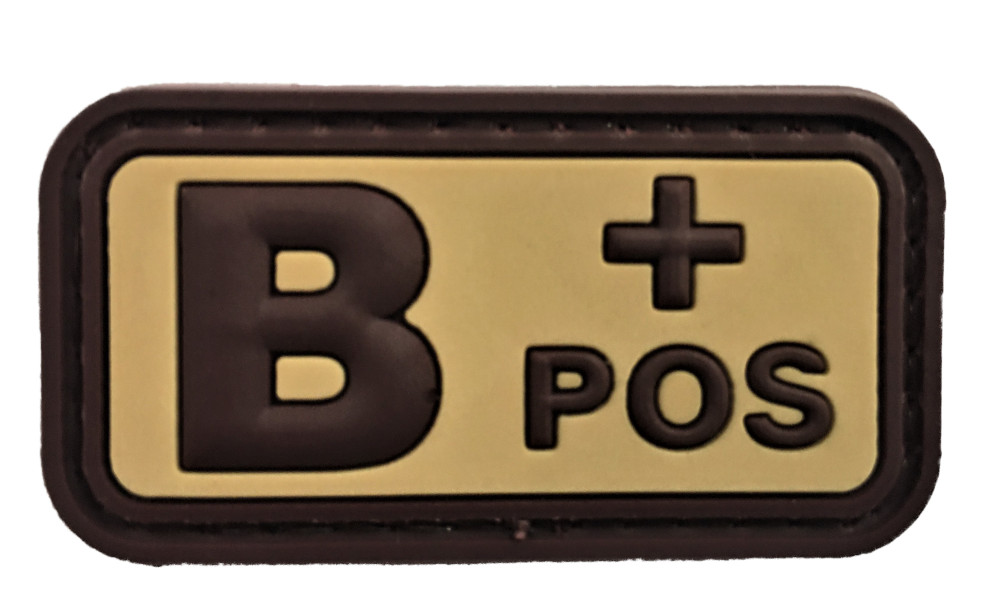 B + Positive Blood Type PVC Patch (Recon SEAL Special Forces Infantry F-35) 550