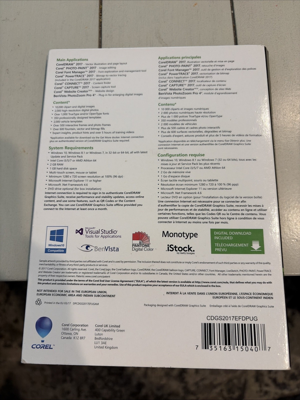 New Corel Draw Graphics Suite 2017 Software