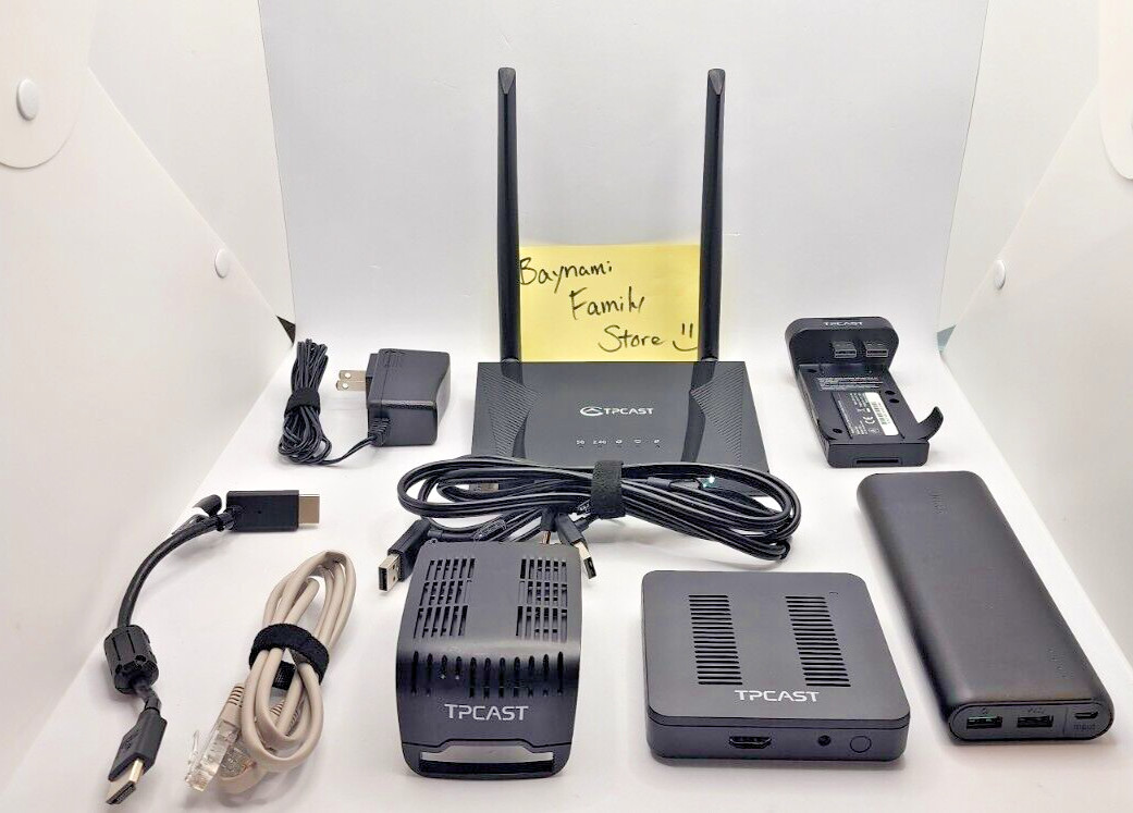 TPCast Wireless Adapter for VR HTC Vive Black with Battery Bank - Fully Tested