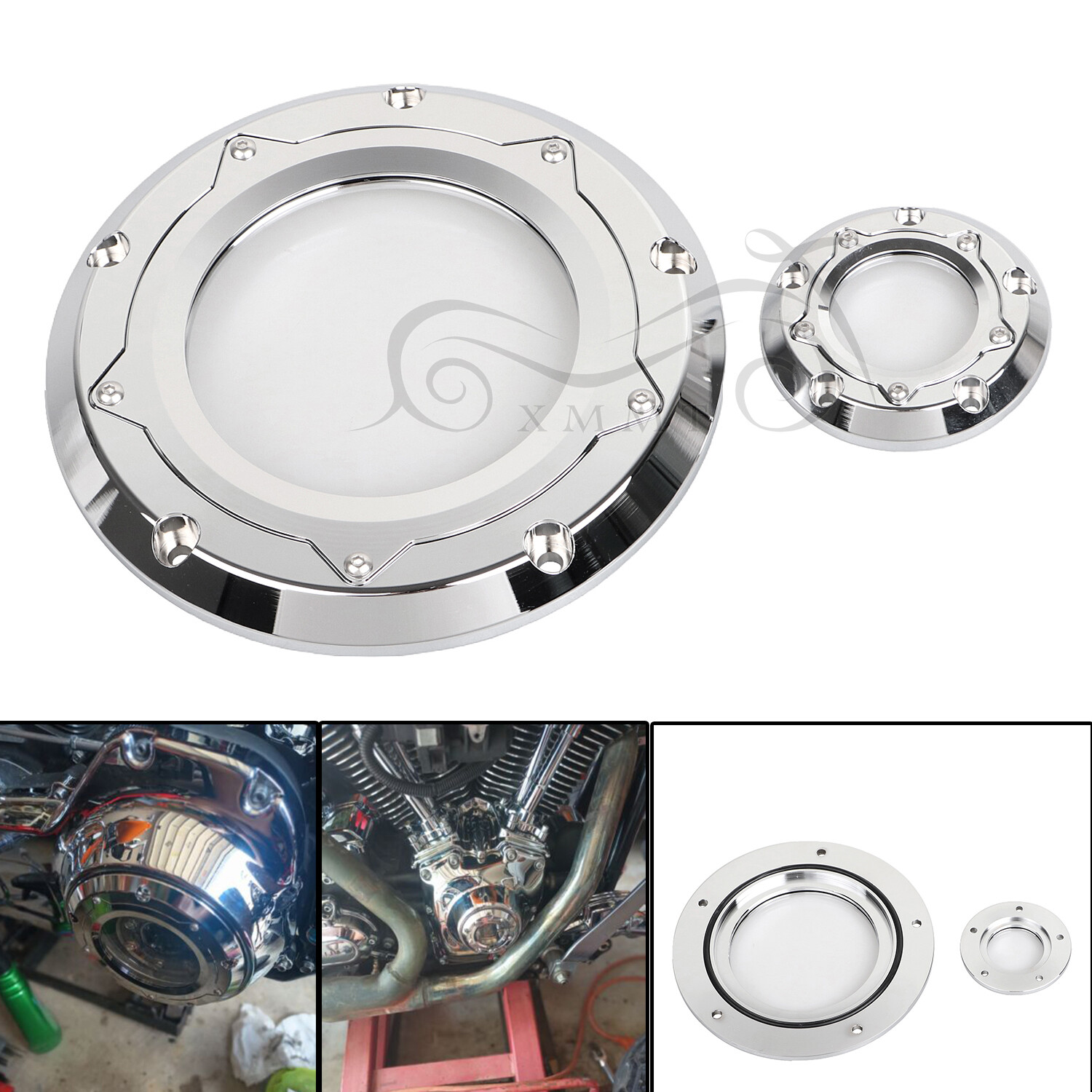 Chrome Clear Derby Timer Timing Cover For Harley Road Tri Glide Heritage Softail