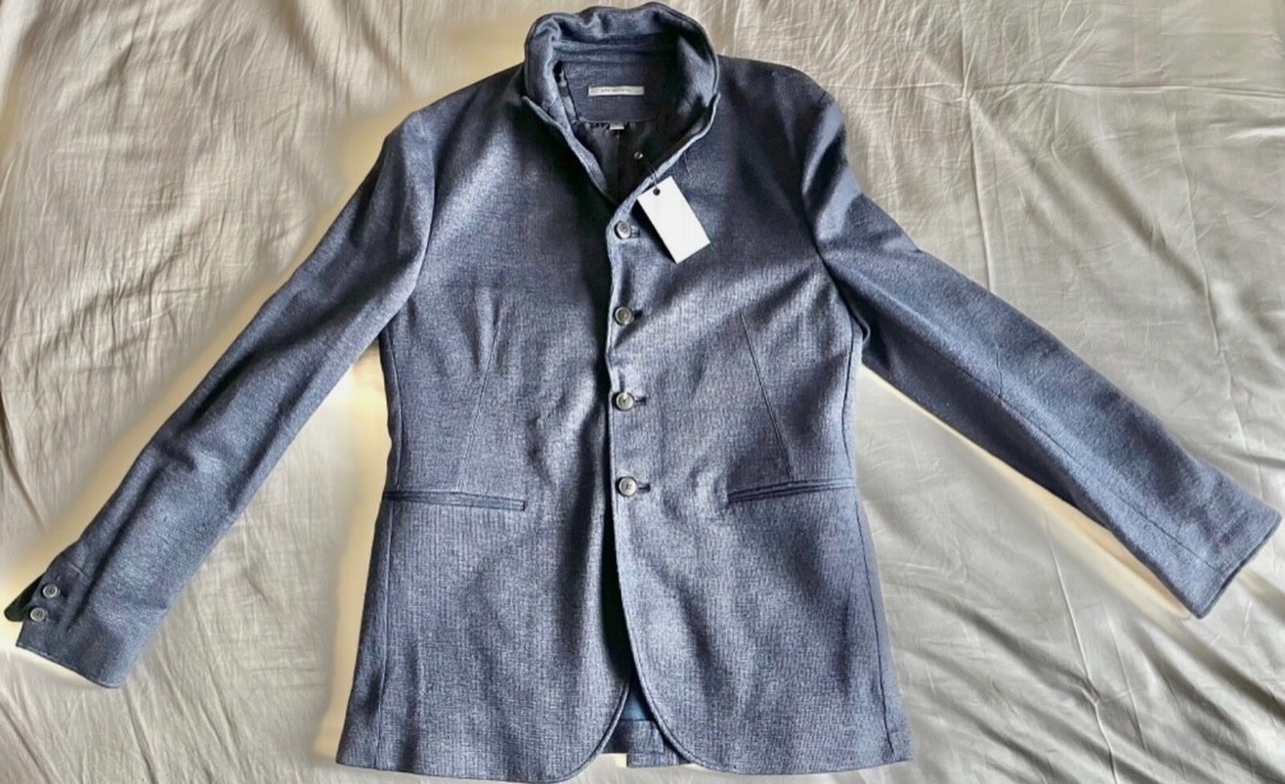 NWT JOHN VARVATOS Men’s Navy Blue Linen/Cotton Sports Blazer US40/EU50 PORTUGAL