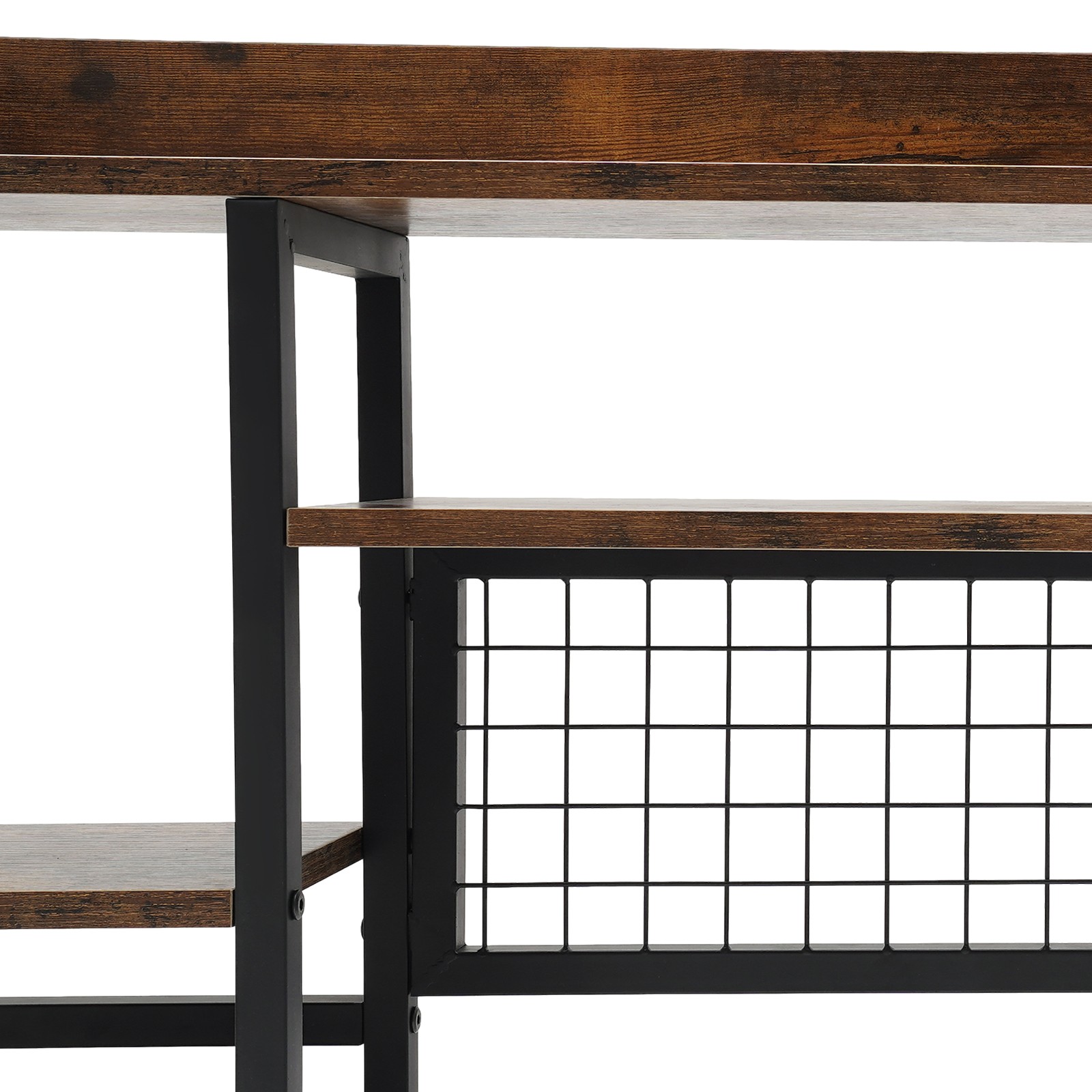 Rustic Desktop Bookshelf Multipurpose Countertop Display Shelf for Office Home
