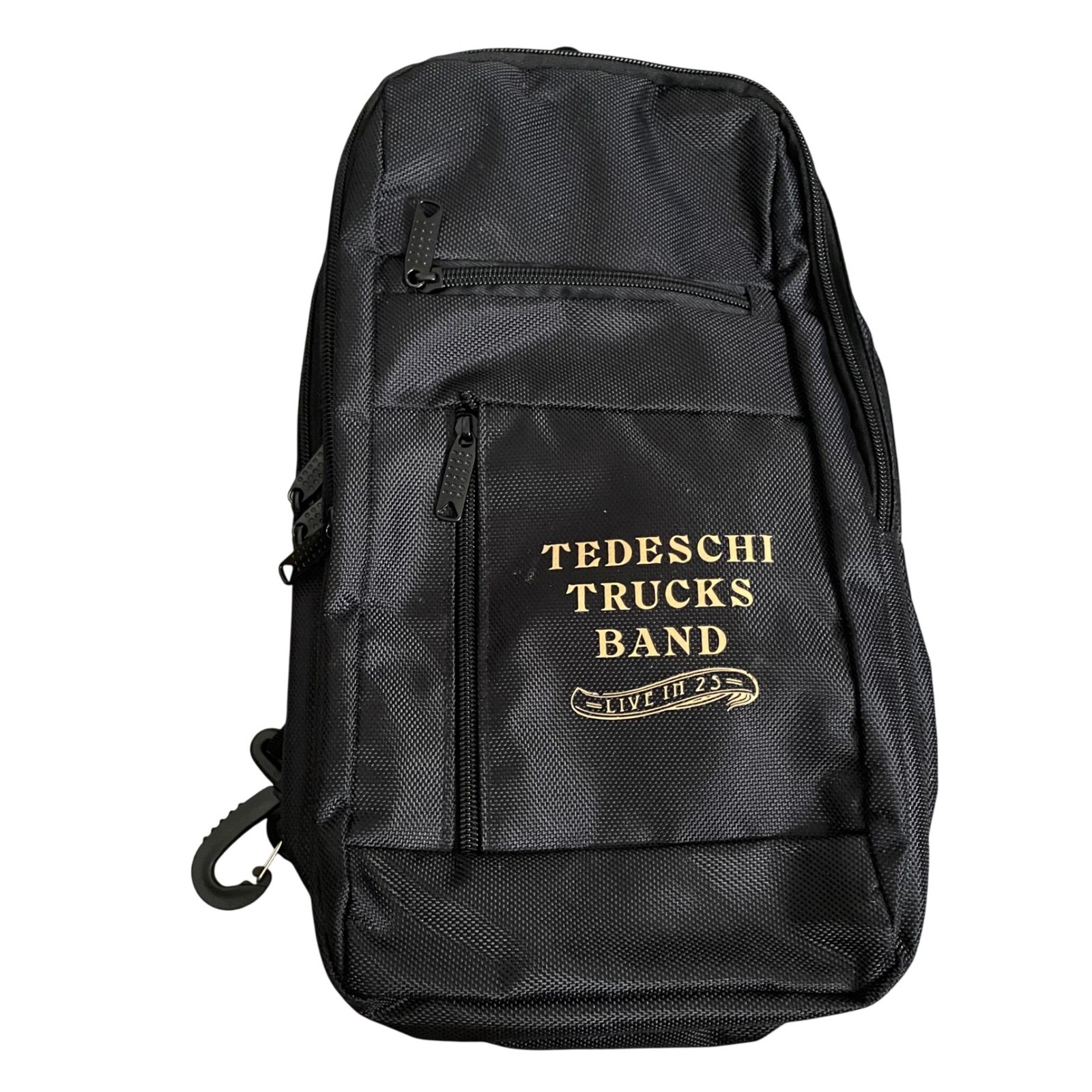 Tedeschi Trucks Band Live in 25 Sling Bag Black Gold Logo Travel