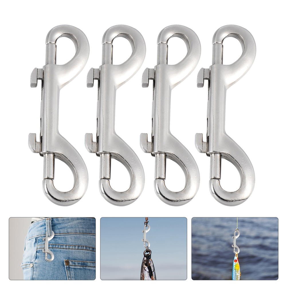 Double Ended Trigger Hook Snap Clips 4 Pcs for Ropes and Chains