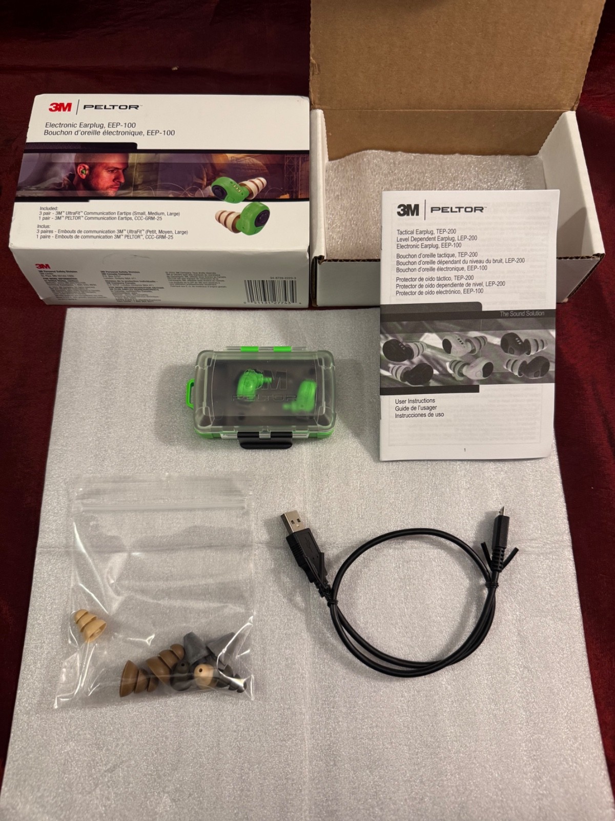 *Read* Peltor EEP100 Electronic Earplugs ABS Polymer 6 DB Earbuds Green: EEP-100