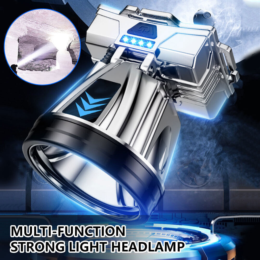 Super Bright LED Headlamp USB Rechargeable Headlight Head Torch Flashlight US