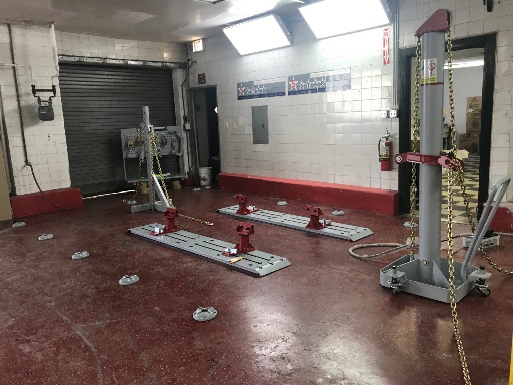 Auto Body Frame Machine Floor Rack System 10 TON Puller FREE JACK + 22 anch pots