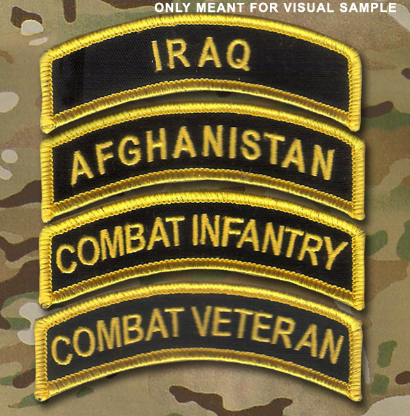 Combat Infantry Tab 'CVMA' style - Ranger - Airborne - Harley Davidson - OEF