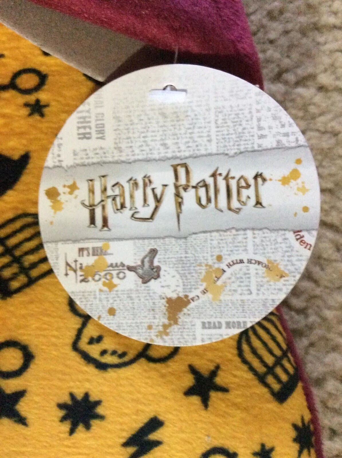 New Bioworld harry potter slippers large/extra large X/XL