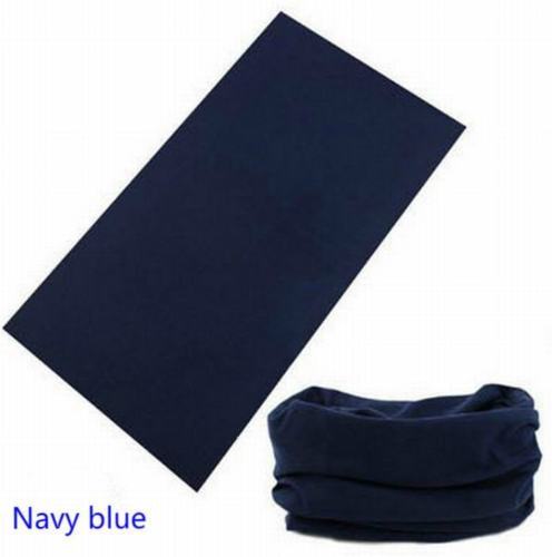 Navy Blue Seamless Neck Warmer Gaiter Tube Mask Fishing Sports Bandanna Biker