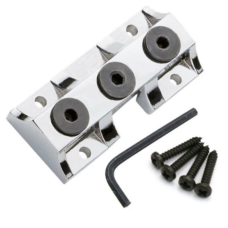 NEW Kahler Style Locking Clamp for guitar, Behind the Nut, with Screws - Chrome