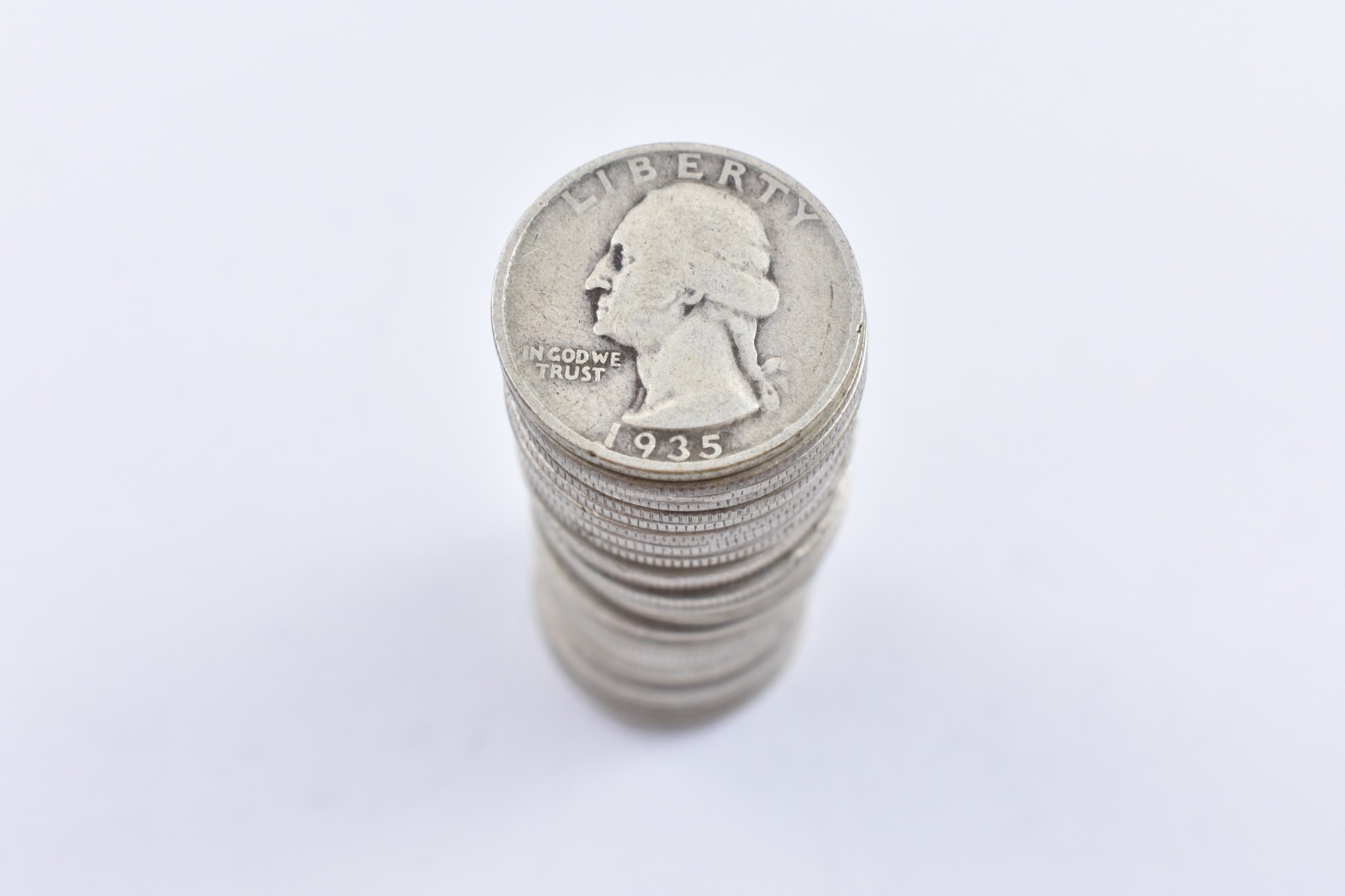(40) 1932-1939 Washington Quarters ROLL Average Circ $10 Face 1930's